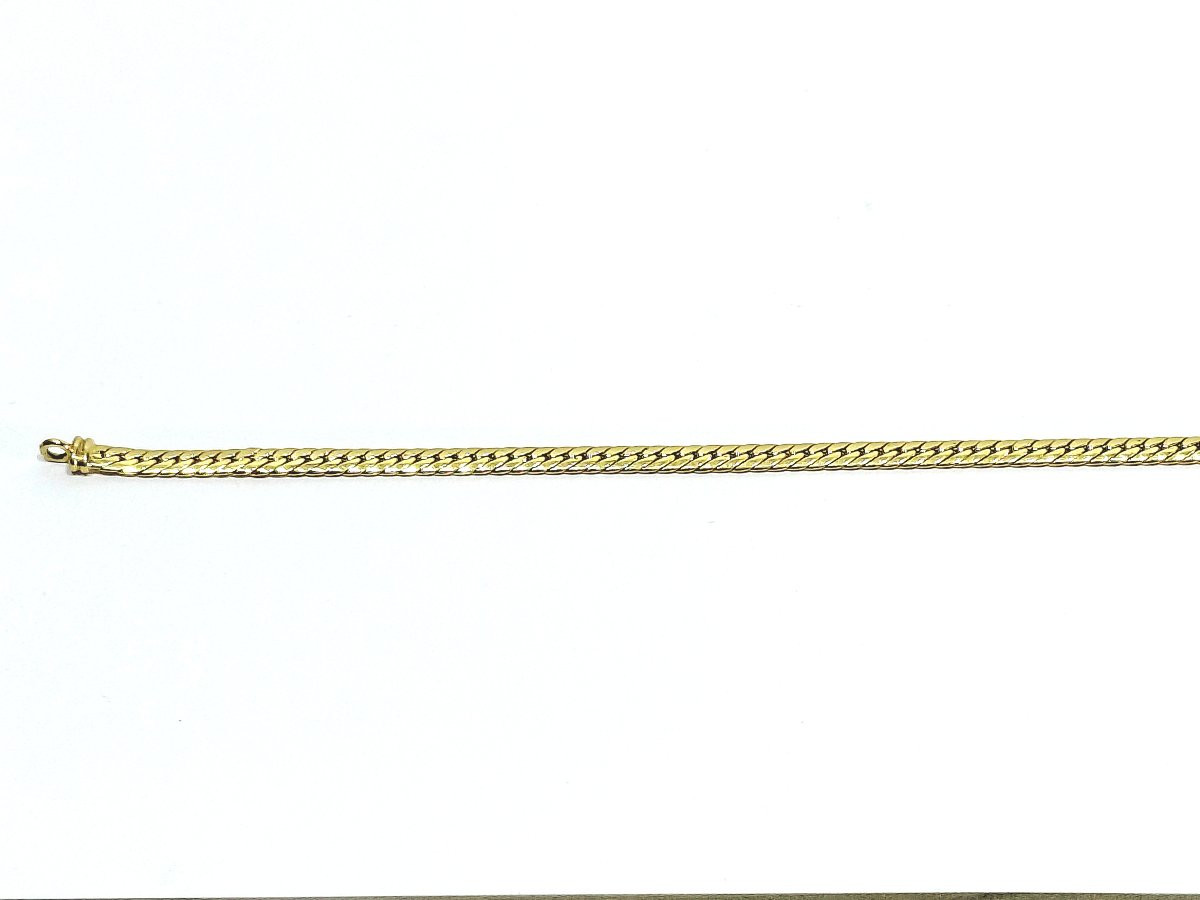 Gold Necklace In English Knit-photo-4