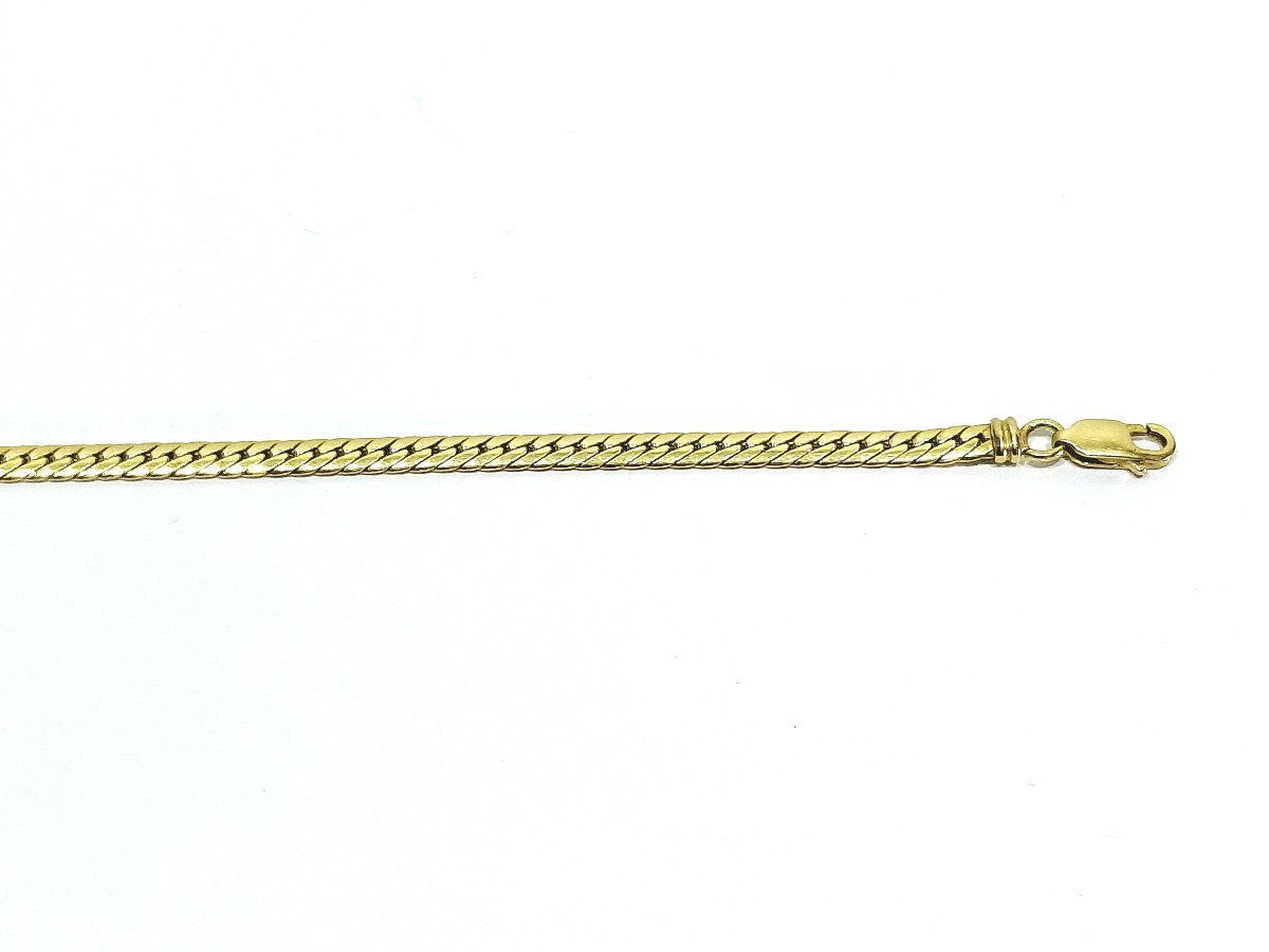 Gold Necklace In English Knit-photo-6