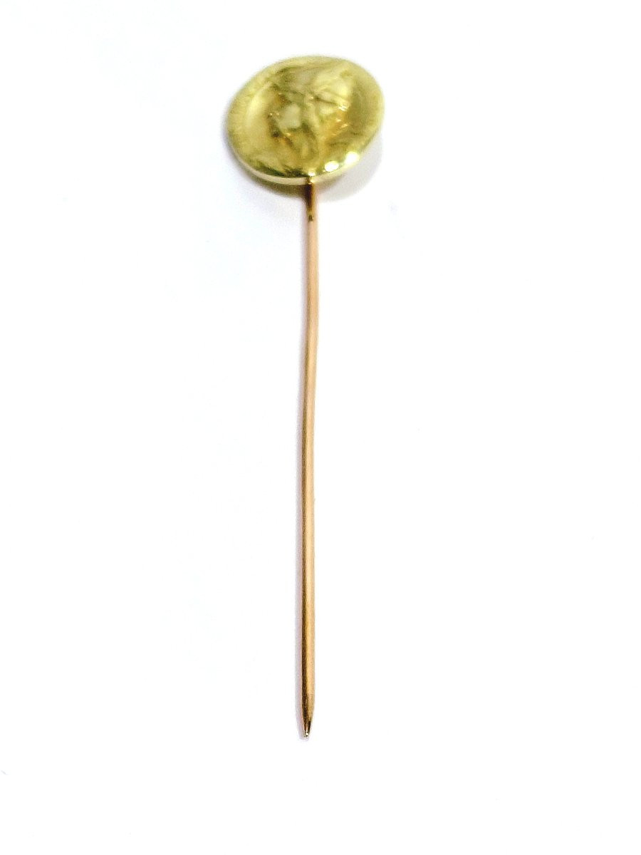 RÉVILLON - EPINGLE A CRAVATE EN OR ROSE ET JAUNE-photo-1