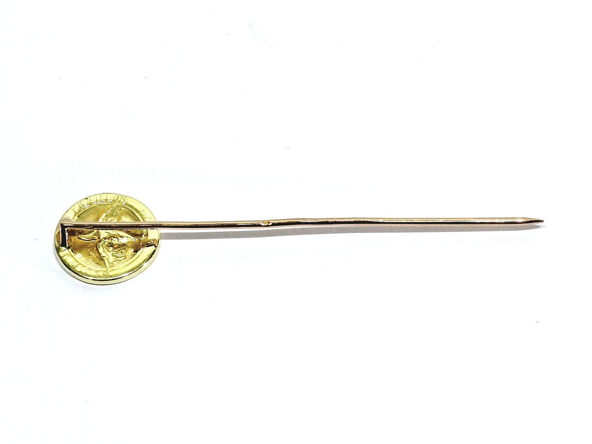 RÉVILLON - EPINGLE A CRAVATE EN OR ROSE ET JAUNE-photo-3