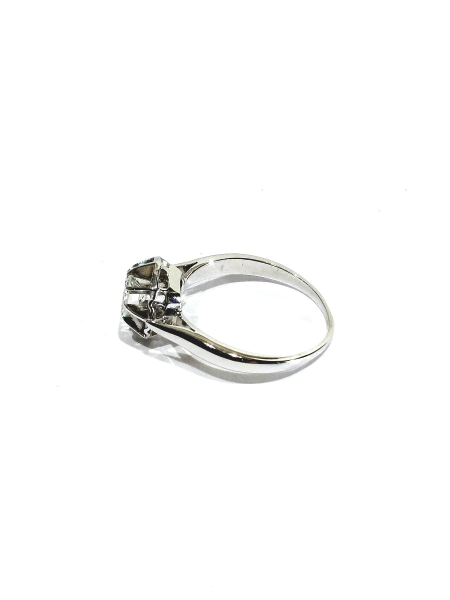 SOLITAIRE EN OR BLANC ET DIAMANT-photo-4