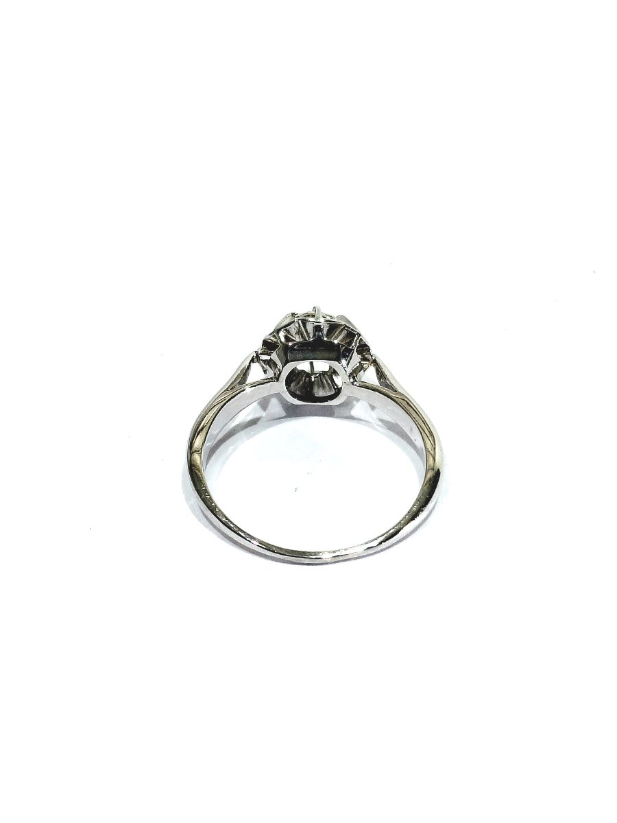 SOLITAIRE EN OR BLANC ET DIAMANT-photo-1
