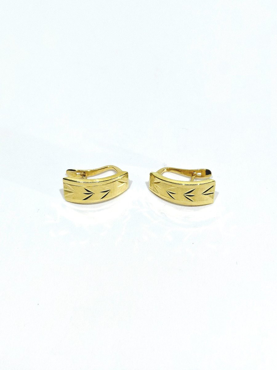 PAIRE DE BOUCLE D’OREILLE EN OR -photo-2