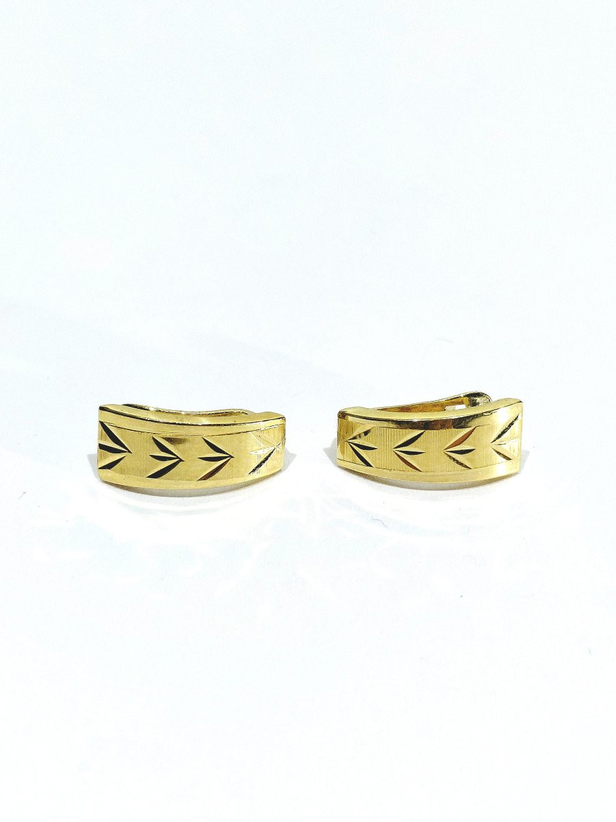 PAIRE DE BOUCLE D’OREILLE EN OR -photo-3