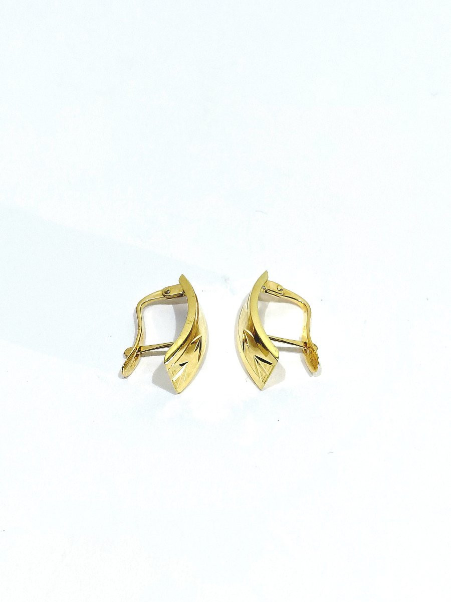 PAIRE DE BOUCLE D’OREILLE EN OR -photo-4