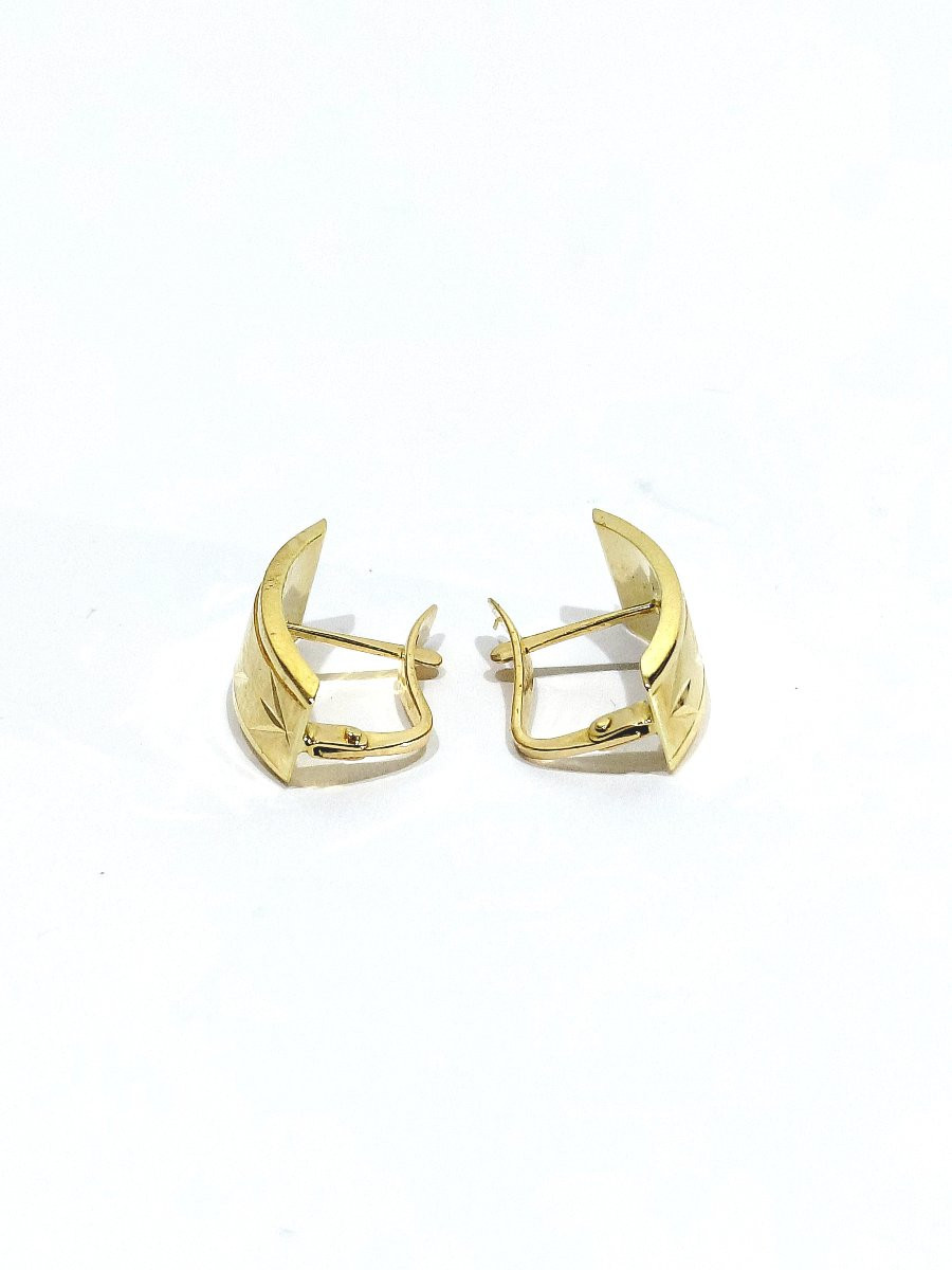 PAIRE DE BOUCLE D’OREILLE EN OR -photo-2