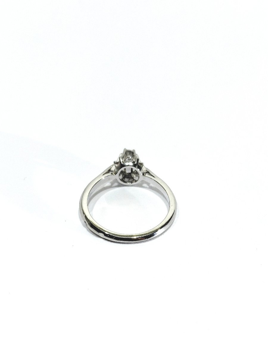 Solitaire Ring In White Gold And Diamond-photo-1