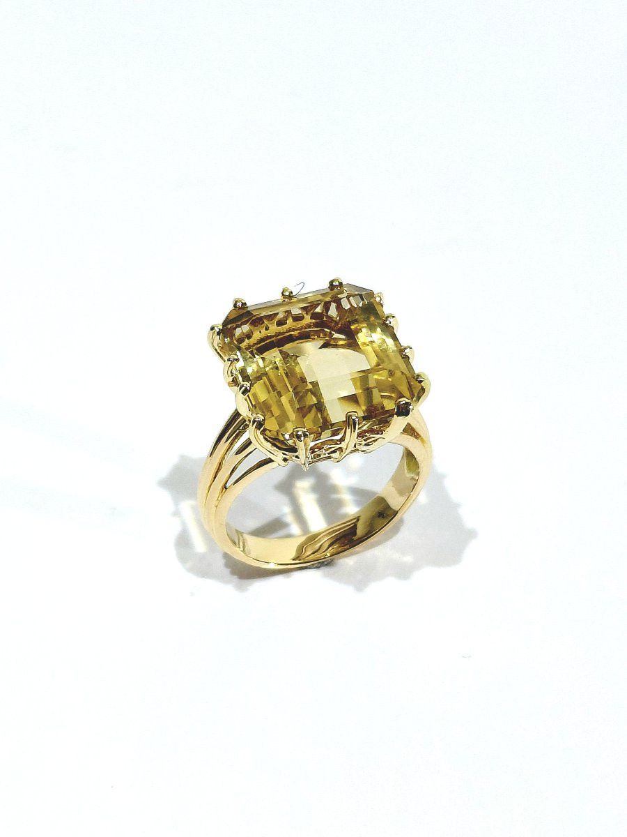 Gold And Citrine Ring-photo-2