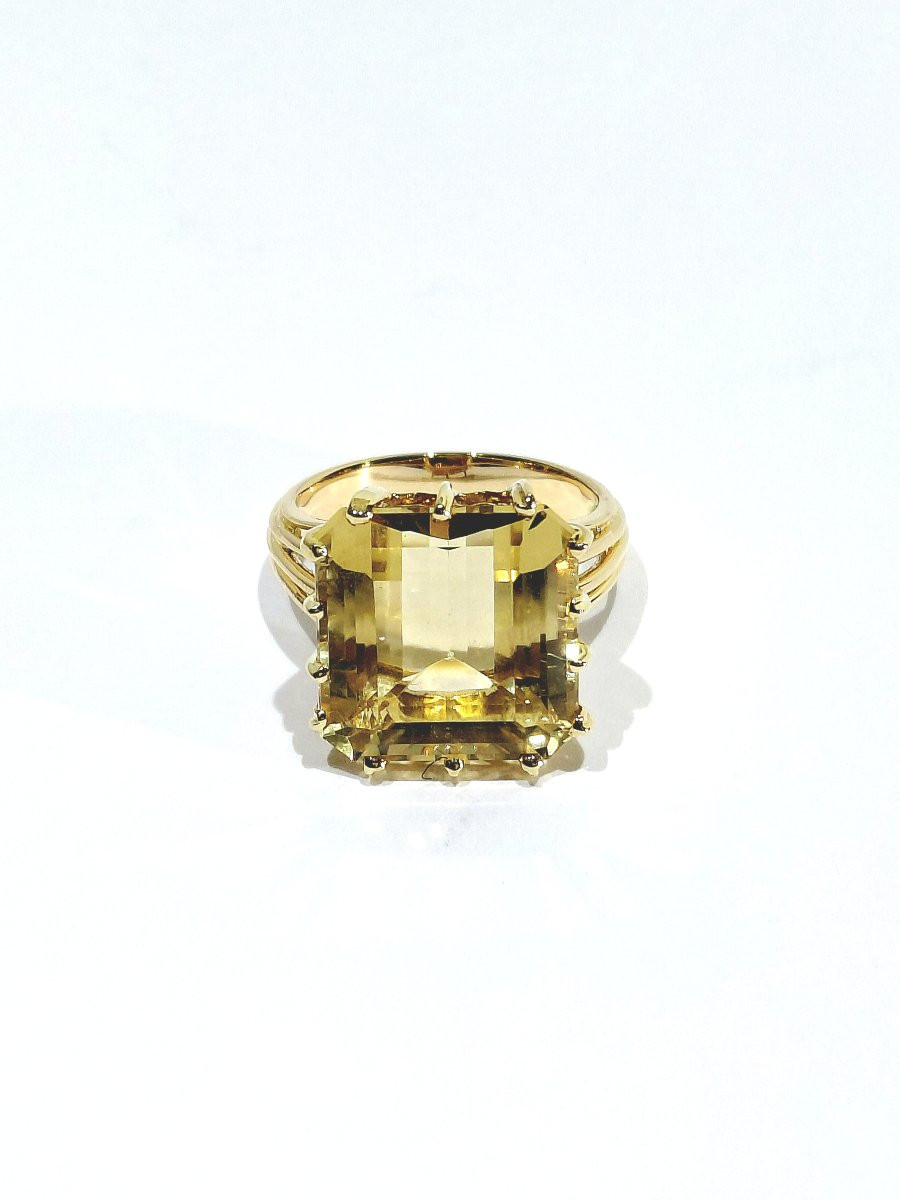 Gold And Citrine Ring-photo-3