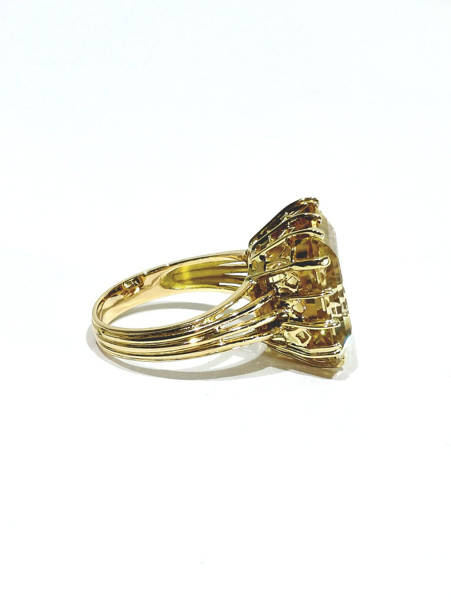 Gold And Citrine Ring-photo-2