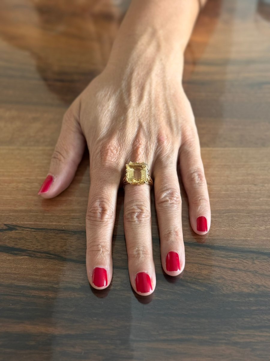 Gold And Citrine Ring-photo-6