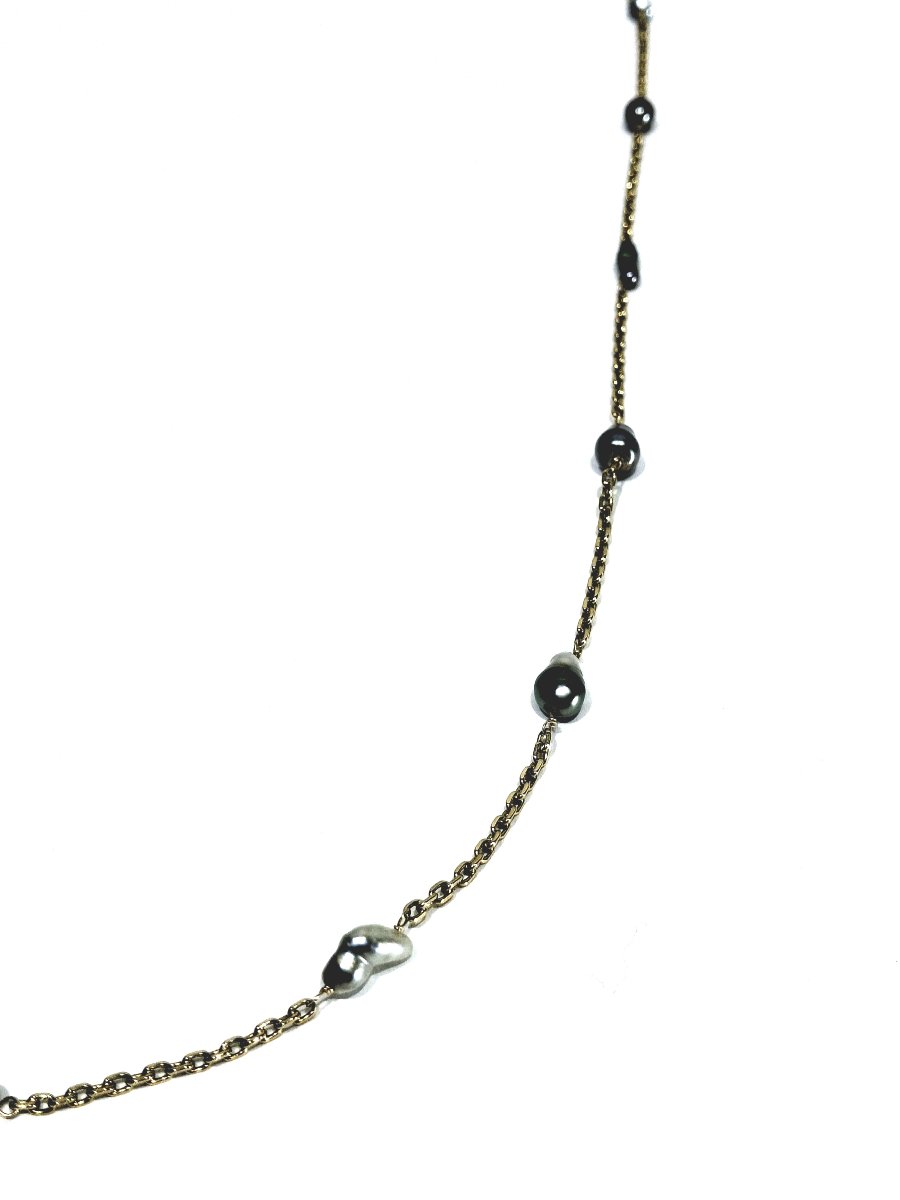 Sautoir en or et Perles de Tahiti.-photo-3