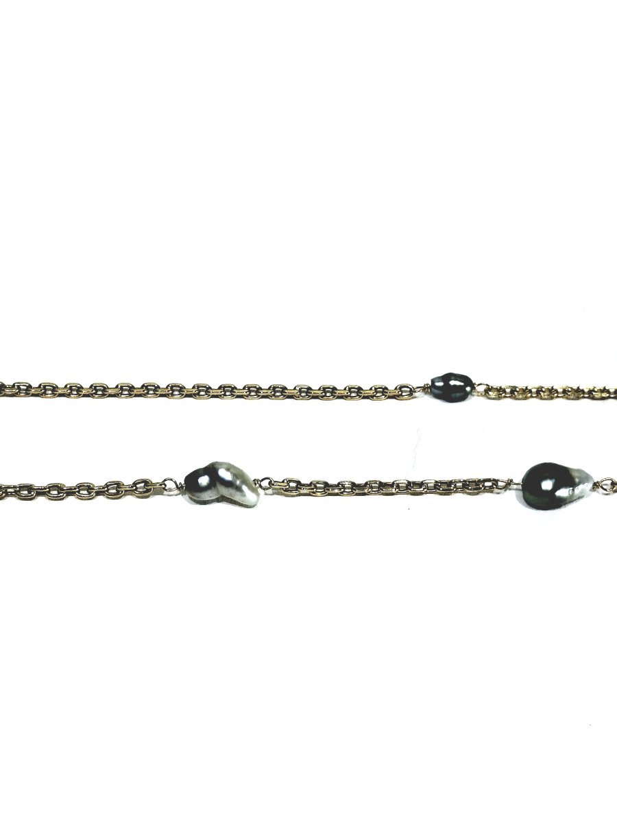 Sautoir en or et Perles de Tahiti.-photo-5