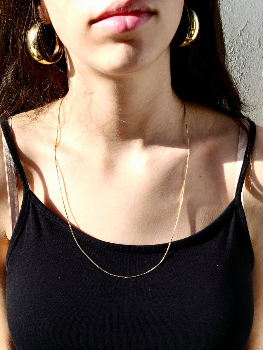14-karat Champagne Gold Chain With A Venetian Link Design-photo-7