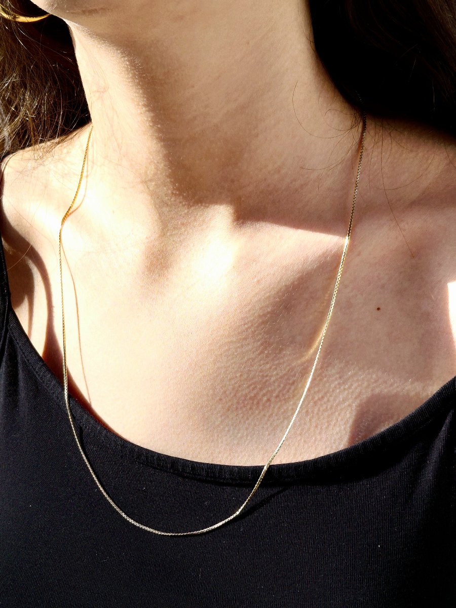 14-karat Champagne Gold Chain With A Venetian Link Design-photo-8
