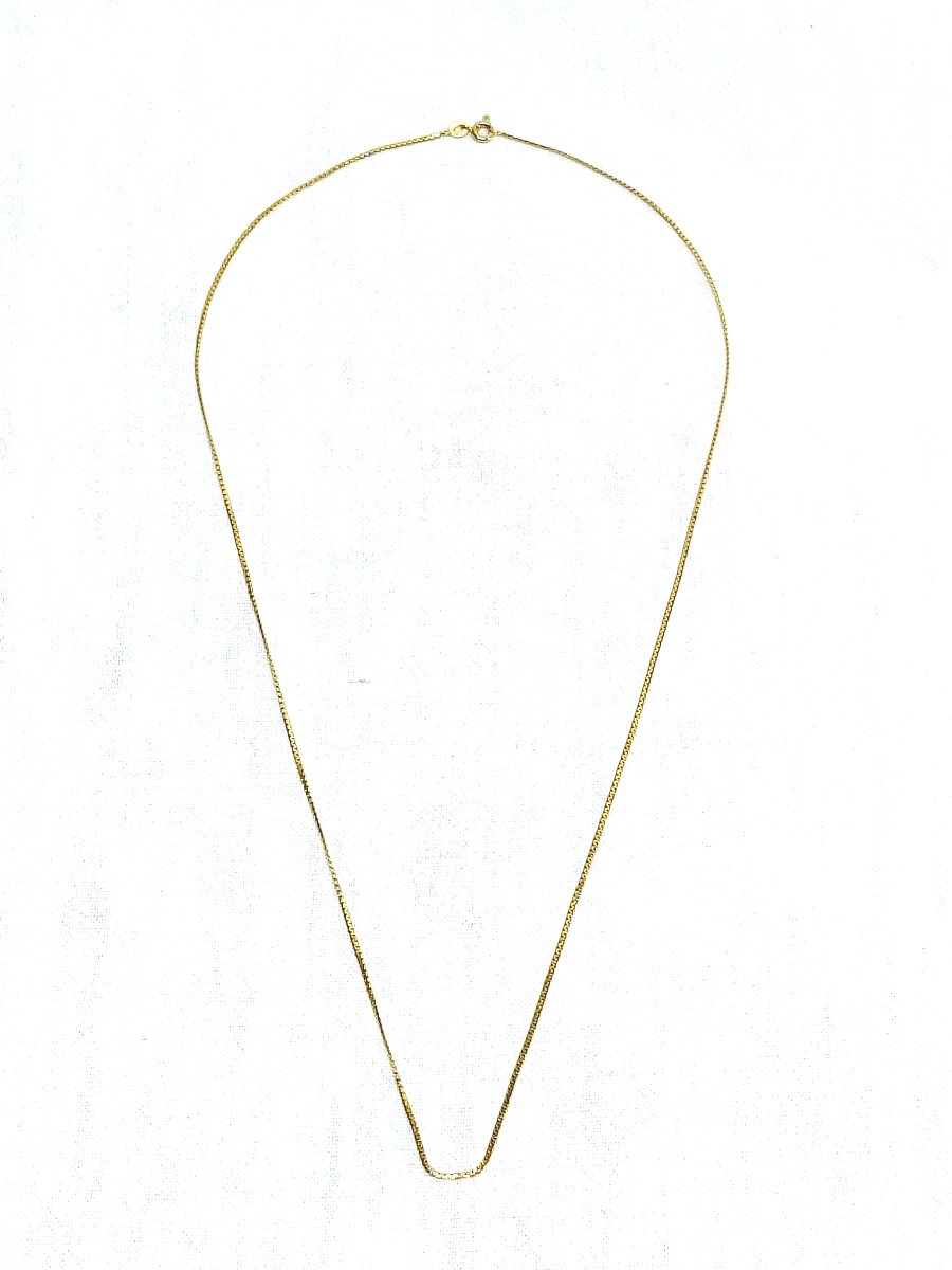 14-karat Champagne Gold Chain With A Venetian Link Design