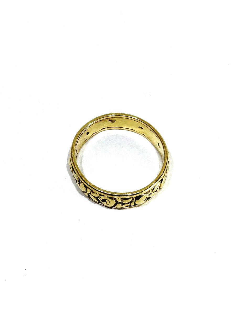 Art Nouveau Yellow Gold Ring-photo-4