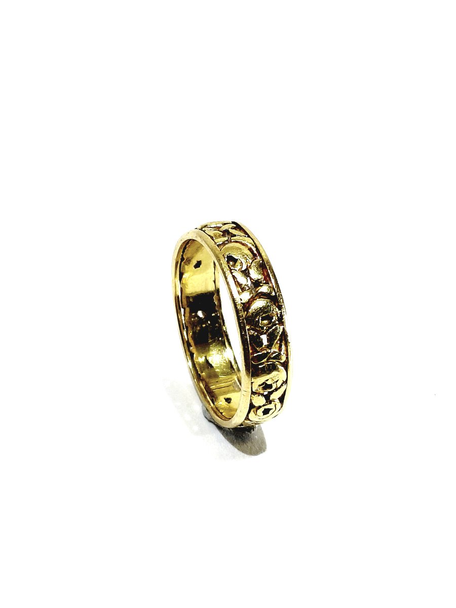 Art Nouveau Yellow Gold Ring-photo-2