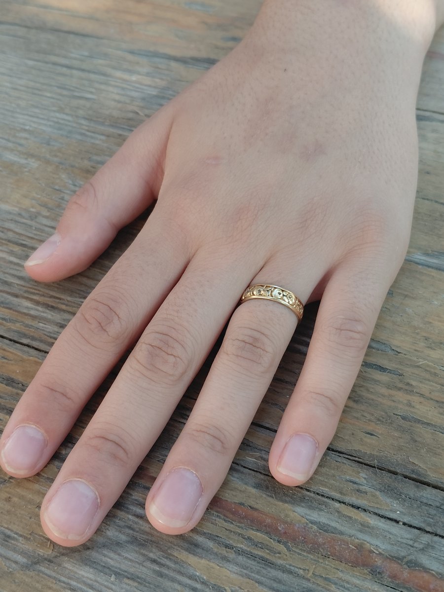 Art Nouveau Yellow Gold Ring-photo-7