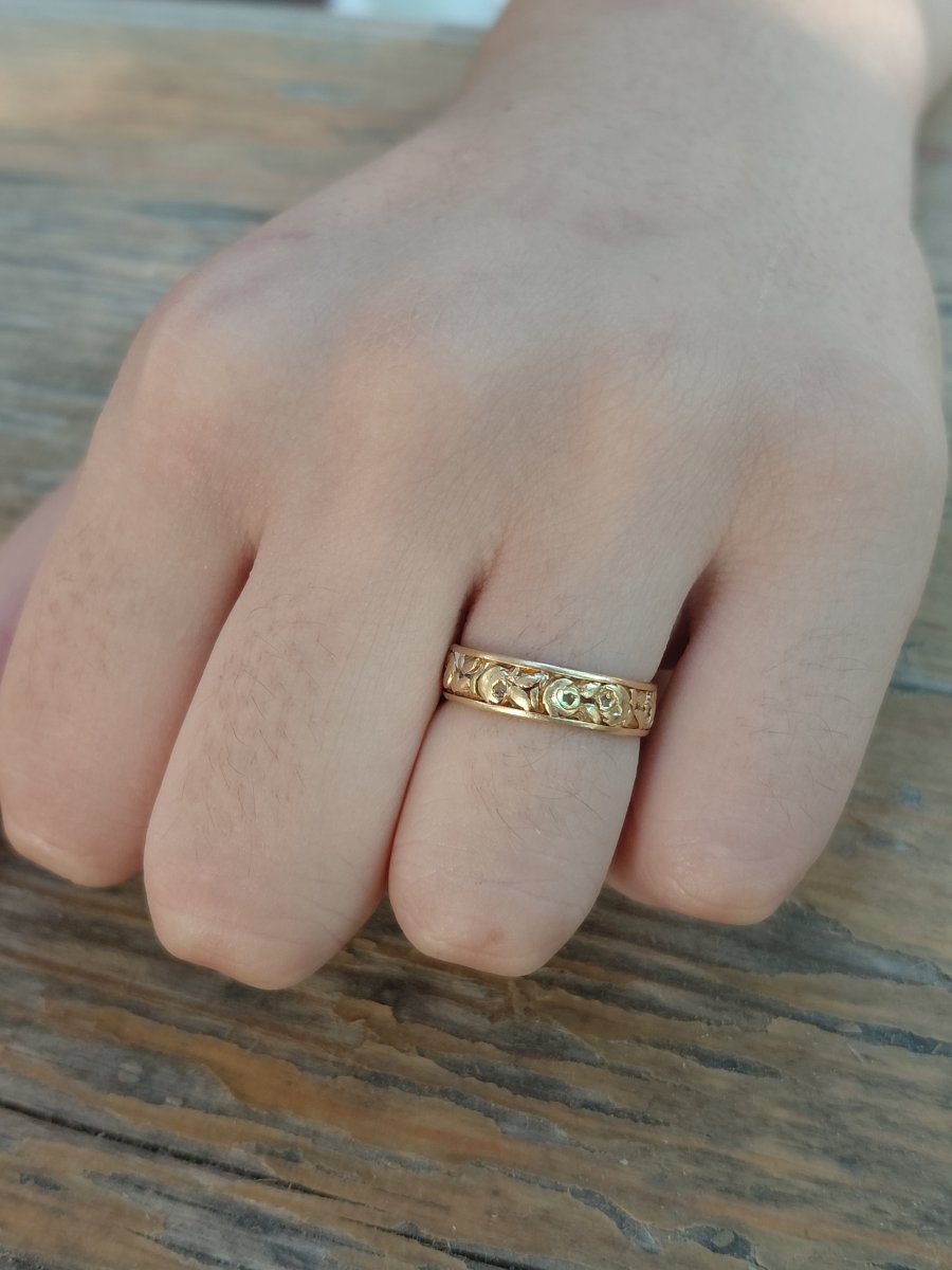 Art Nouveau Yellow Gold Ring-photo-8