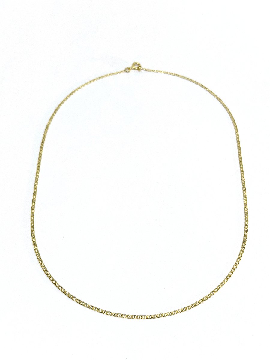 Chaîne En Or Jaune Mailles Marine 40 cm 