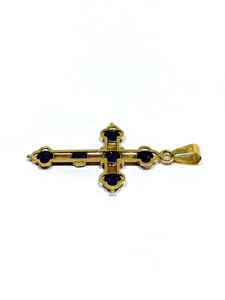 Croix En Or Et Améthyste-photo-1
