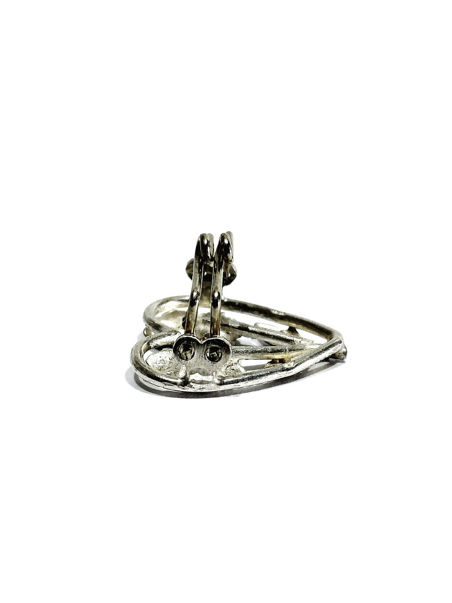 Bouton De Plastron En Argent en forme de coeur -photo-5