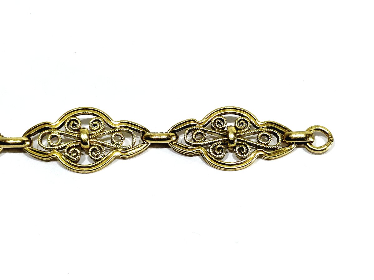 Art Nouveau / Art Deco Yellow Gold Bracelet-photo-2