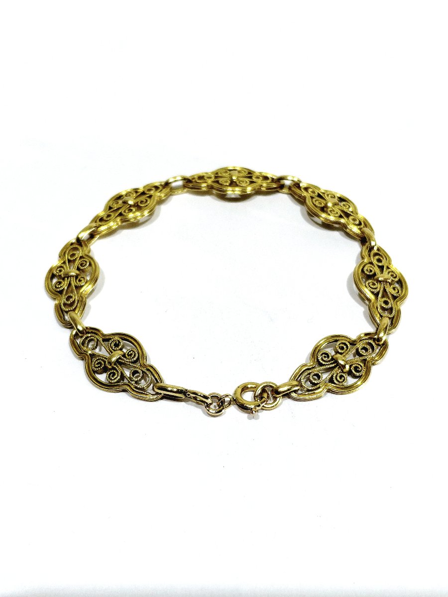 Art Nouveau / Art Deco Yellow Gold Bracelet-photo-1