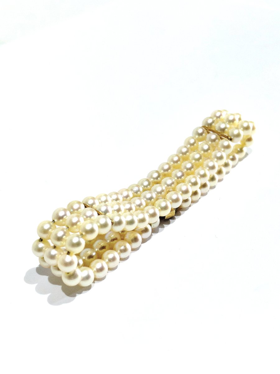 Gold And Pearl Bracelet -photo-3