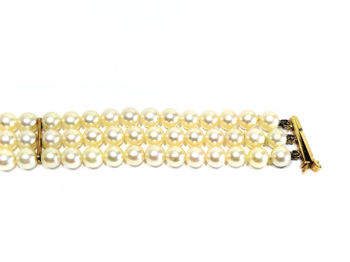 Gold And Pearl Bracelet -photo-4