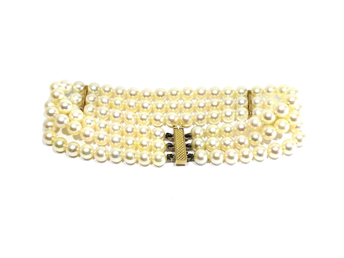 Gold And Pearl Bracelet 