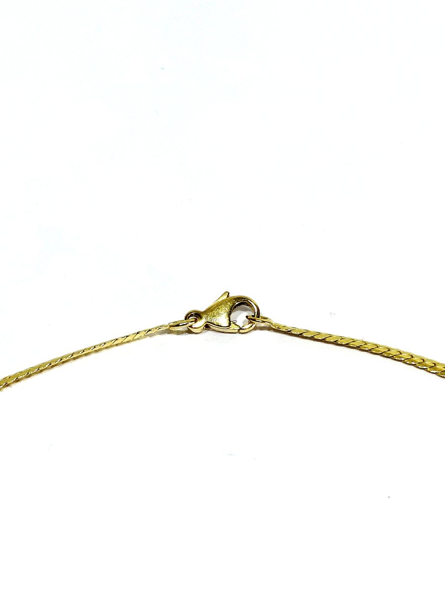 Collier En Or Jaune, Emeraude Et Diamants -photo-6