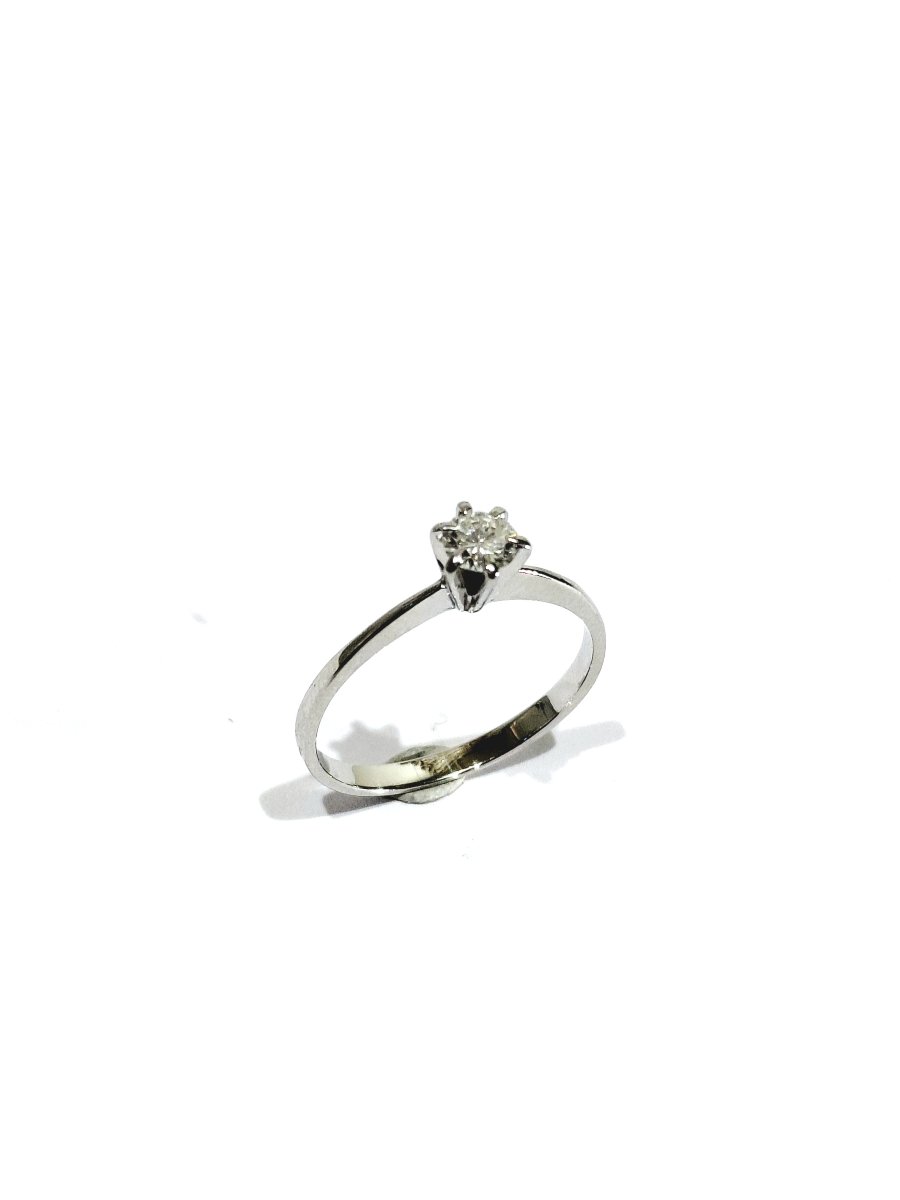 Solitaire en or blanc et diamant-photo-2