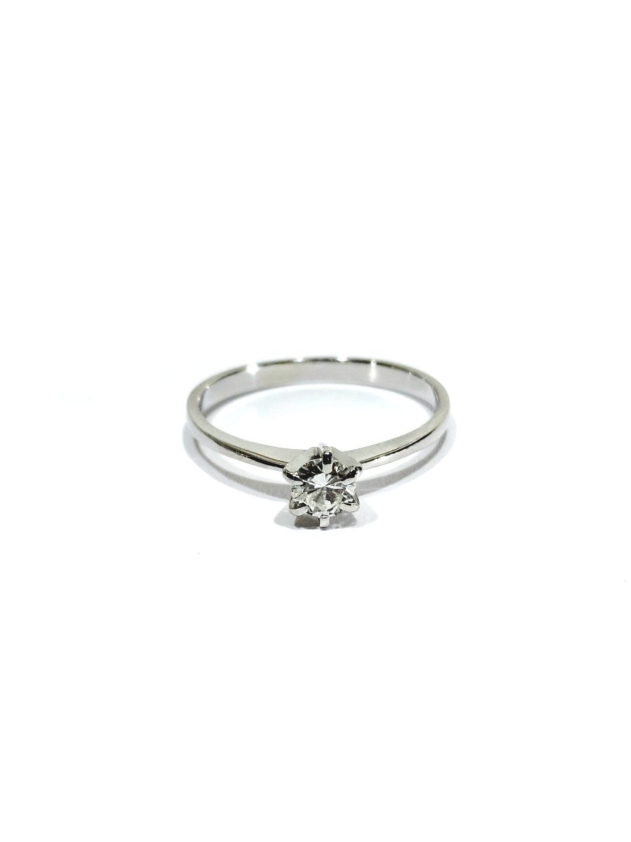 Solitaire en or blanc et diamant-photo-3