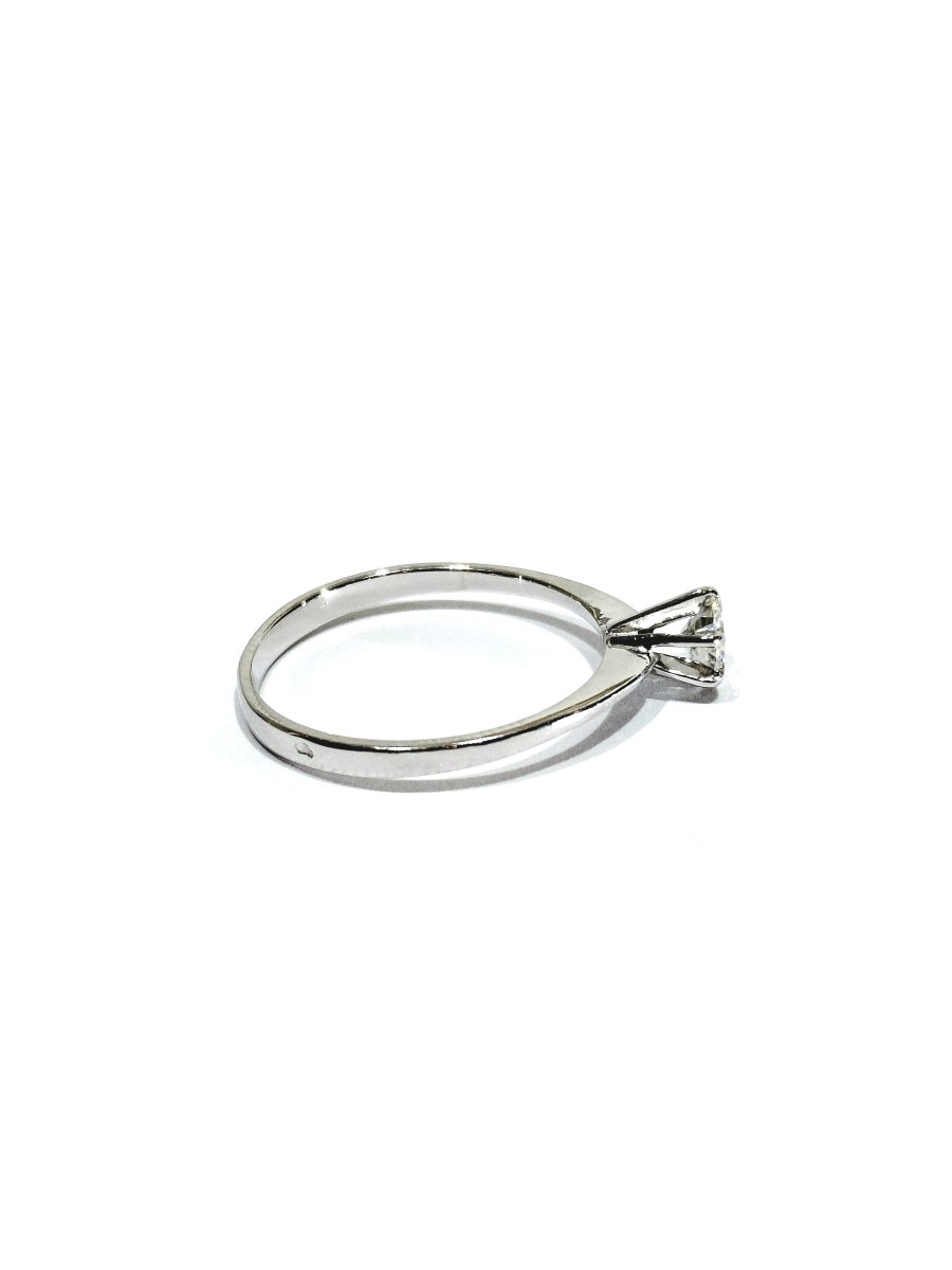 Solitaire en or blanc et diamant-photo-2
