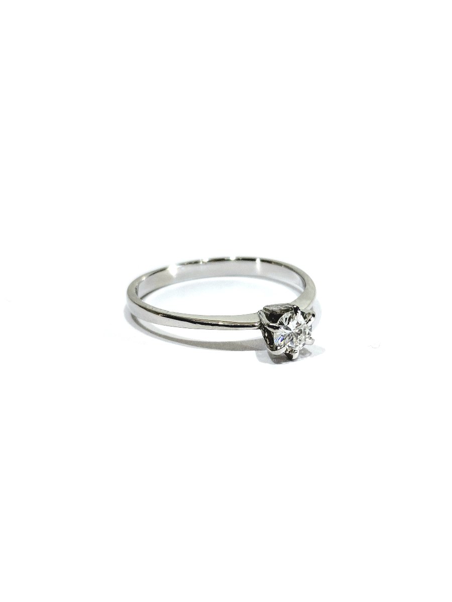 Solitaire en or blanc et diamant-photo-3
