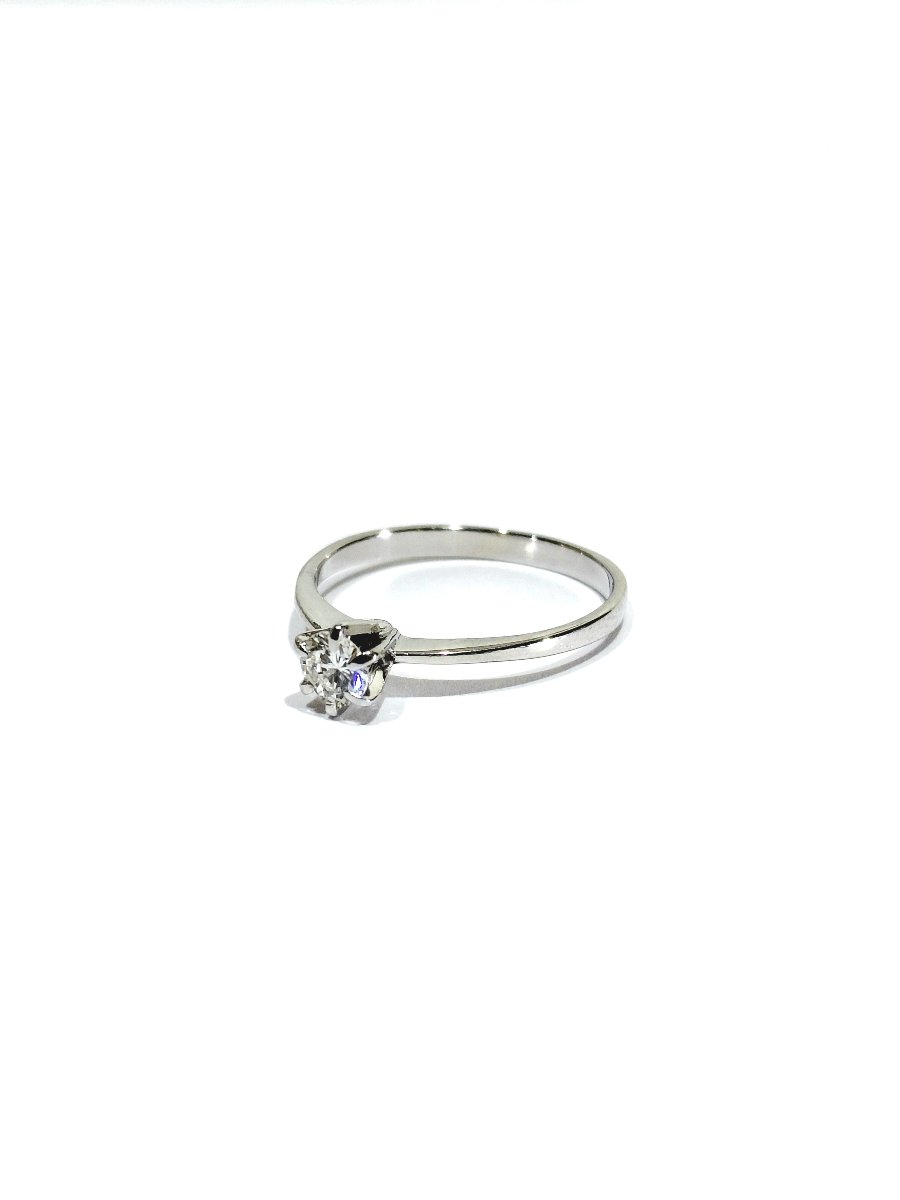 Solitaire en or blanc et diamant-photo-4
