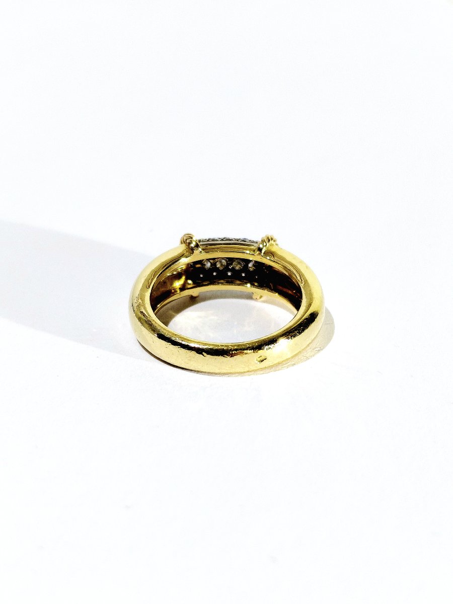 Bague Or jaune et diamants -photo-4