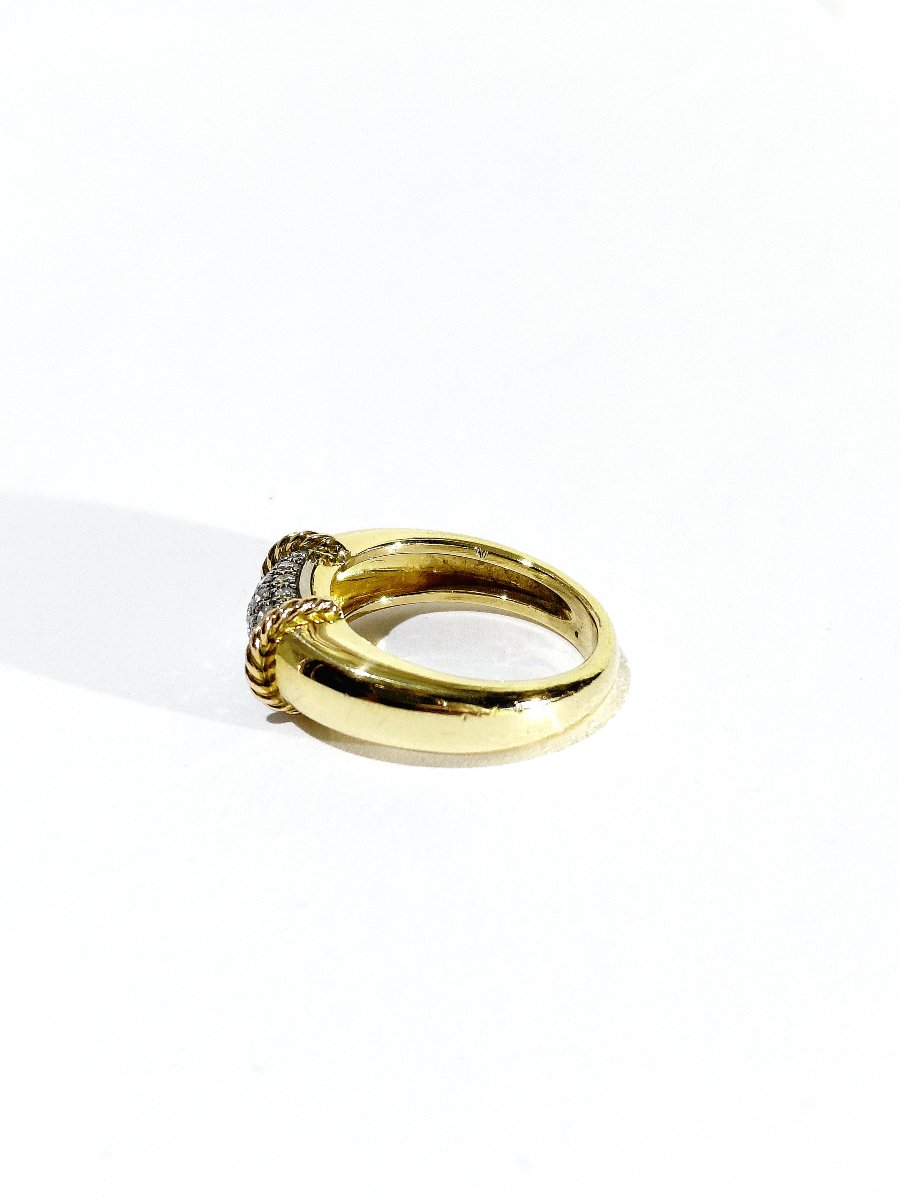 Bague Or jaune et diamants -photo-5
