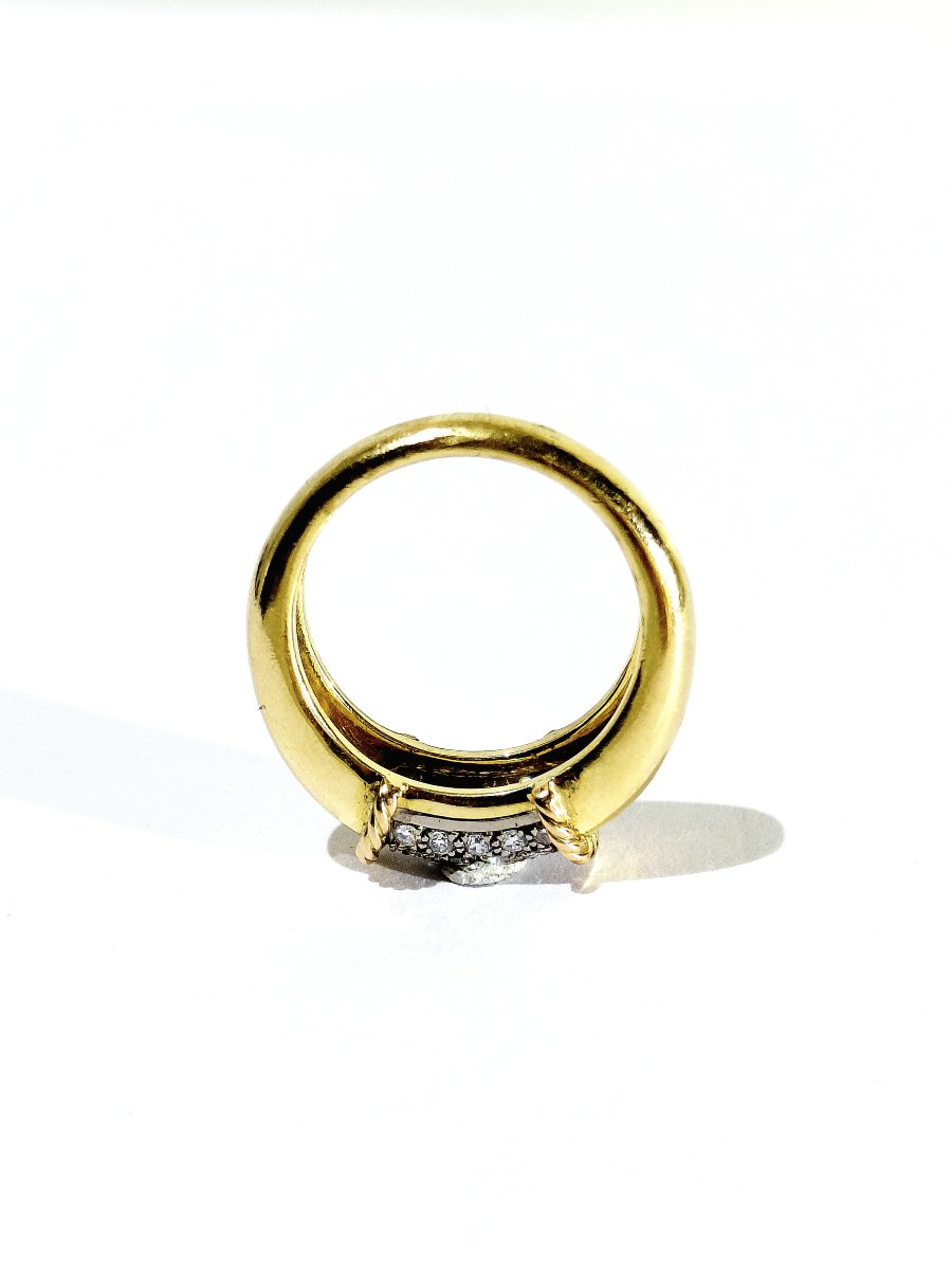 Bague Or jaune et diamants -photo-6