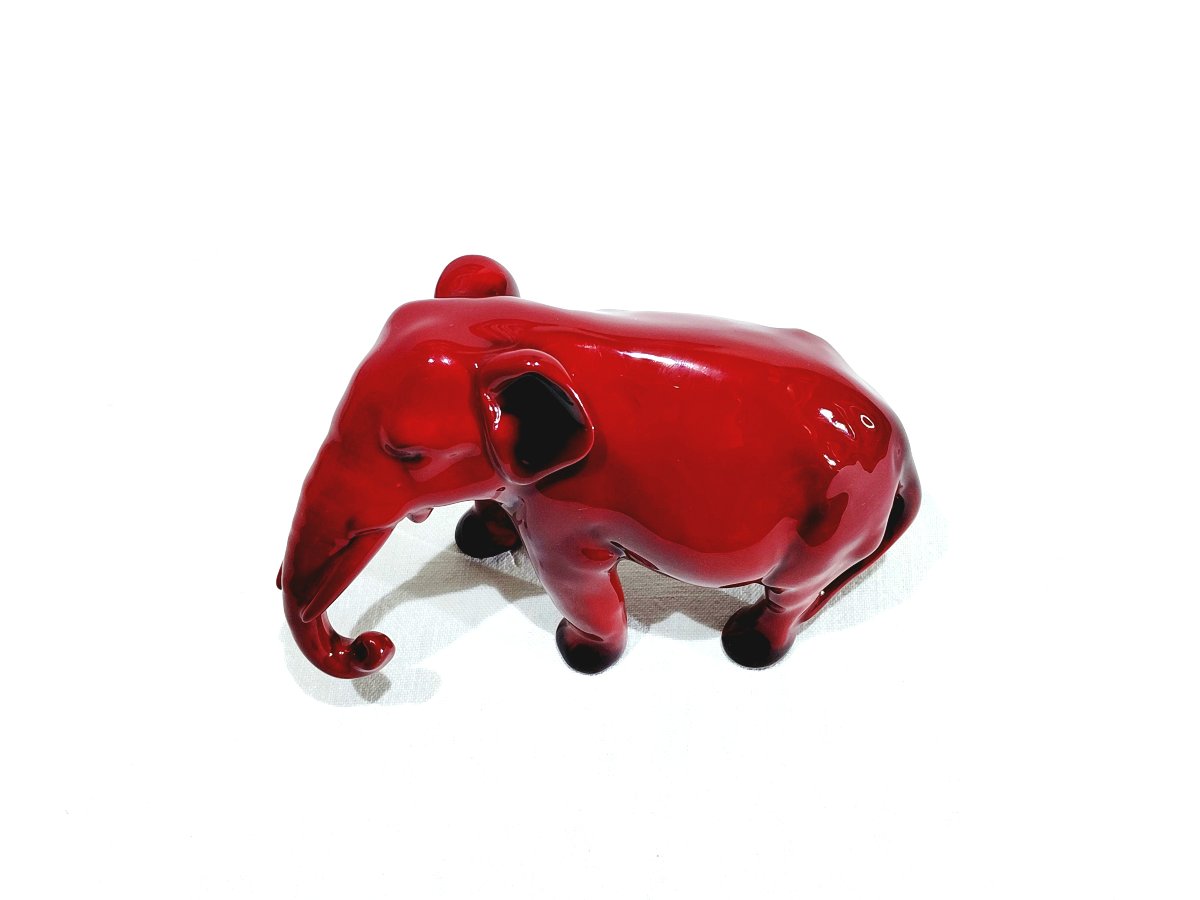 Royal Doulton - Elephant rouge-photo-3