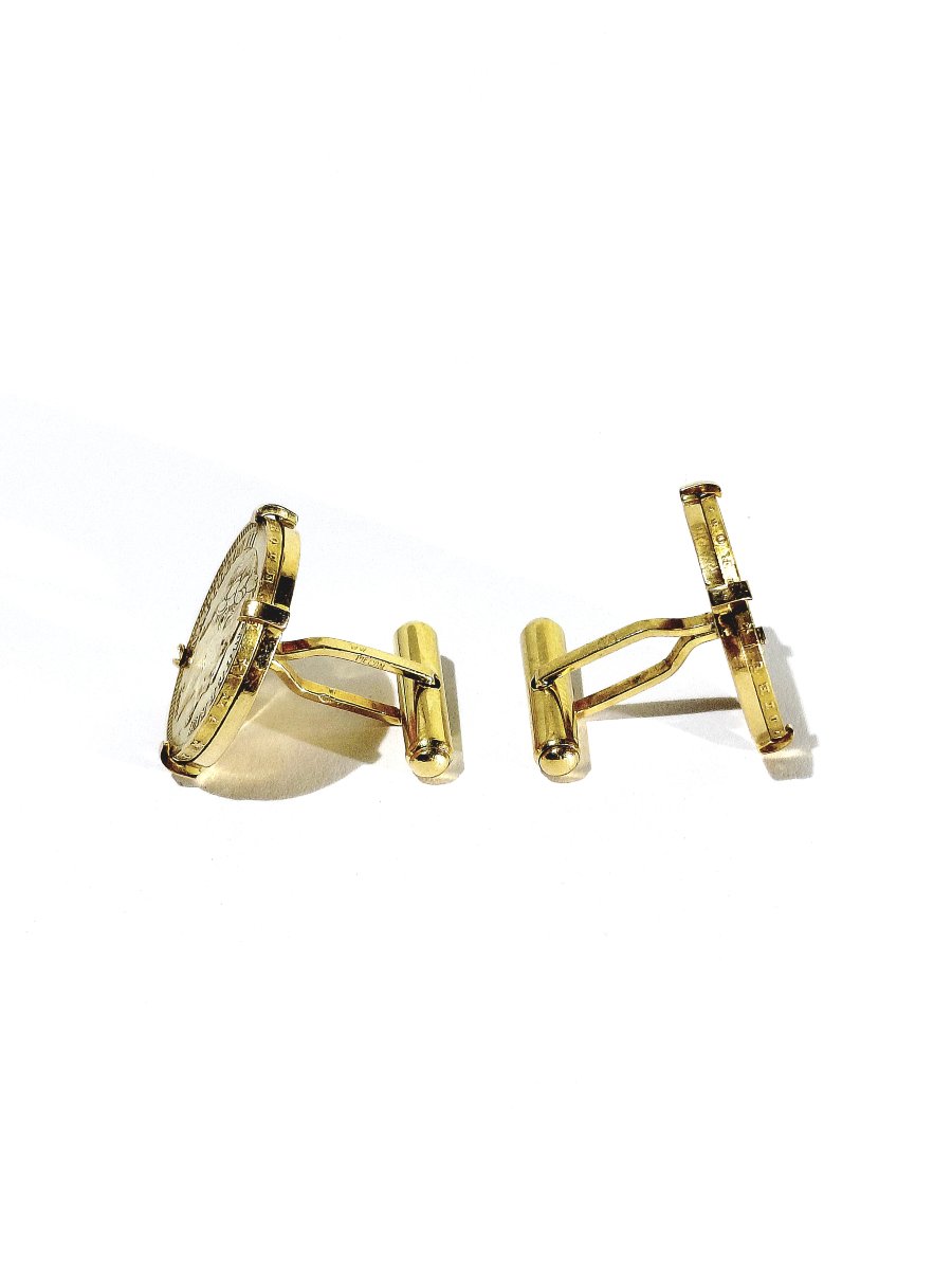 Paire de boutons de manchette Louis d’or-photo-2