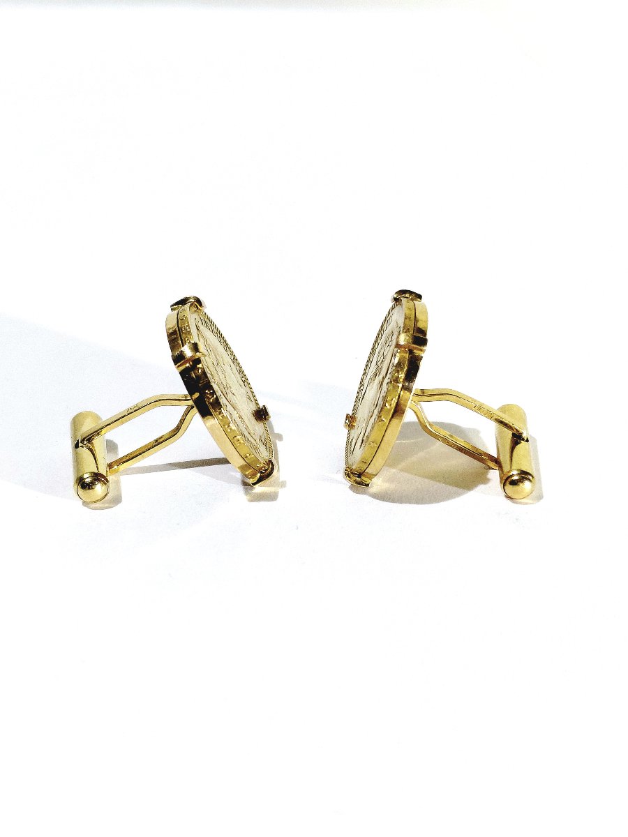 Paire de boutons de manchette Louis d’or-photo-4