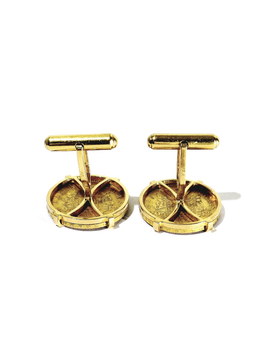 Paire de boutons de manchette Louis d’or-photo-1