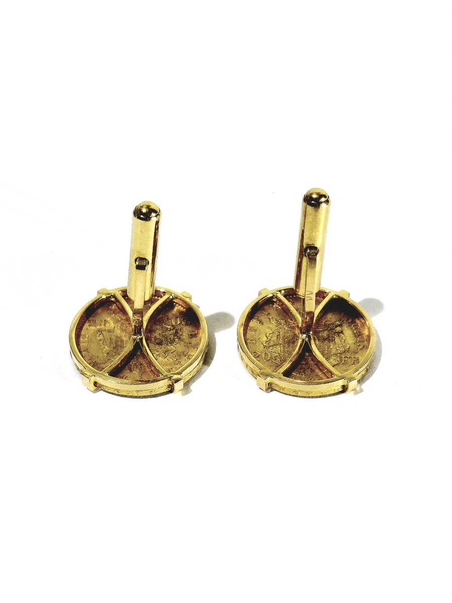 Paire de boutons de manchette Louis d’or-photo-3