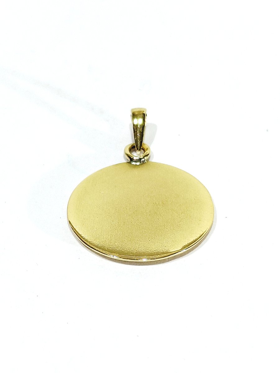 Augis - Médaille d'amour en or, rubis et diamant-photo-4