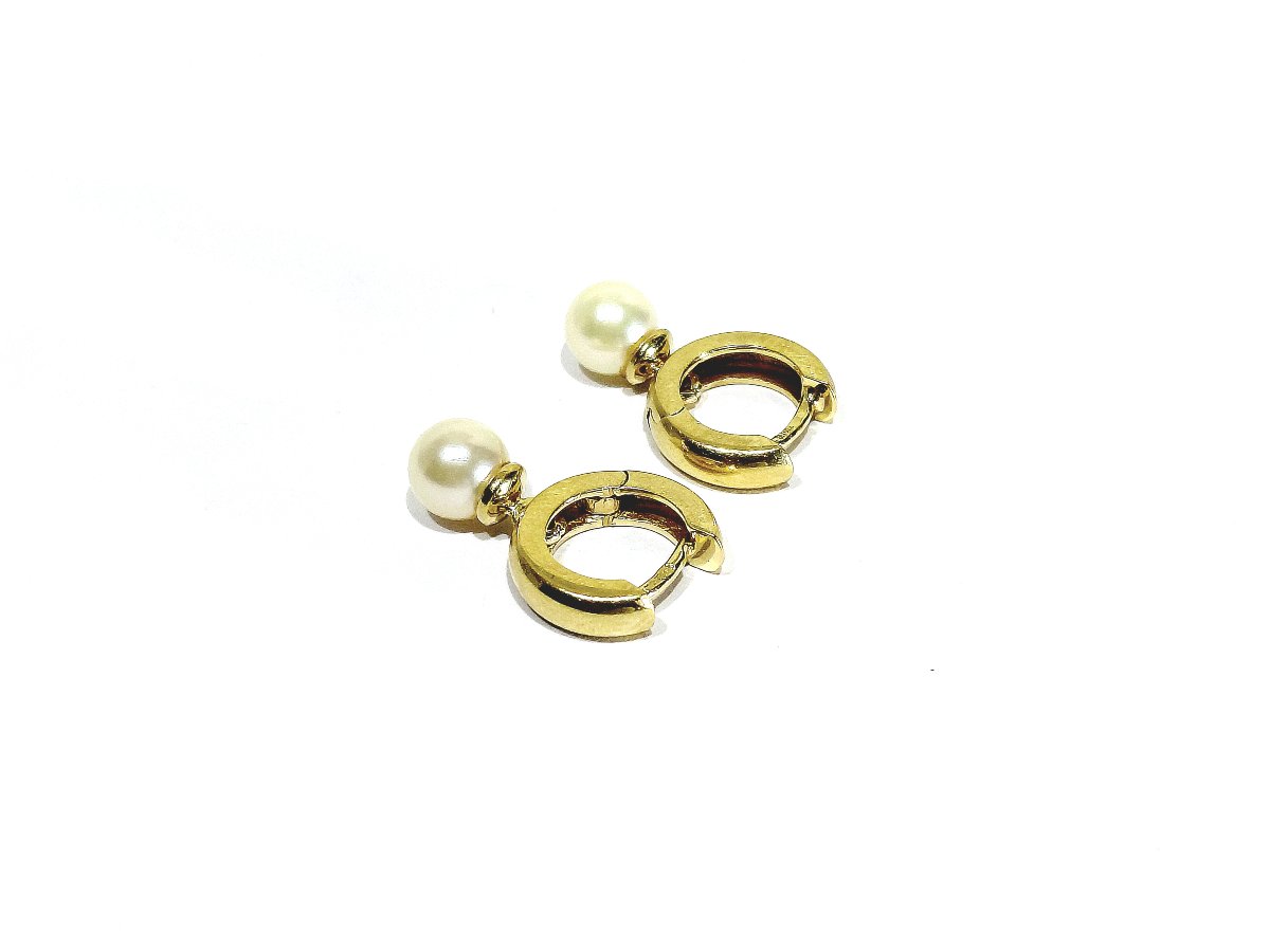 Paire de boucle d’oreille or et perles-photo-1