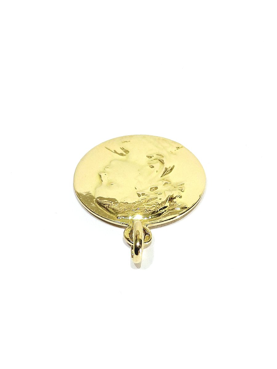 Gold "adorazione" Virgin Mary Medal -photo-1