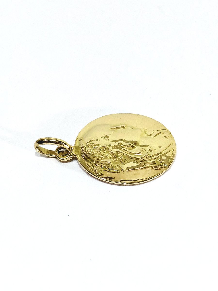 Gold "adorazione" Virgin Mary Medal -photo-2